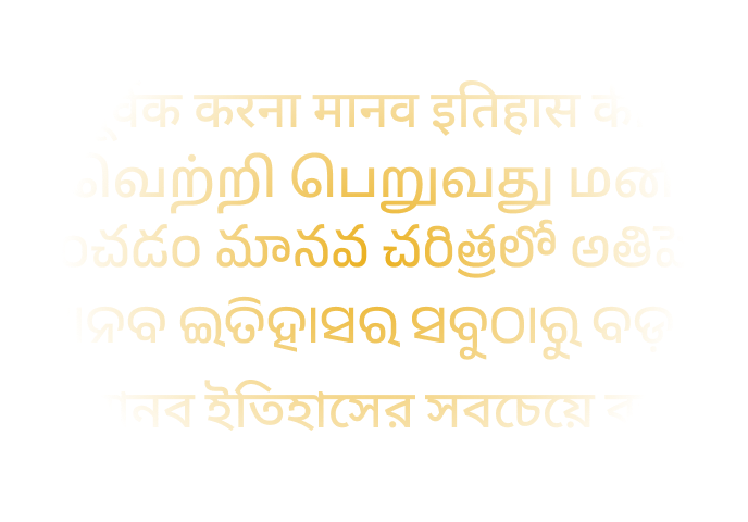 Supports 11+ Indian languages